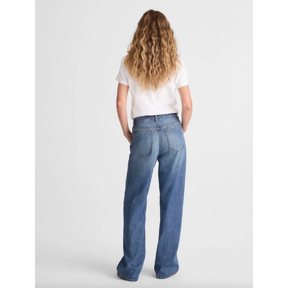 Madewell Tall Low Slung Baggy Jeans Airy Denim Pickett Wash Blue US 32T NWT - Picture 4 of 15